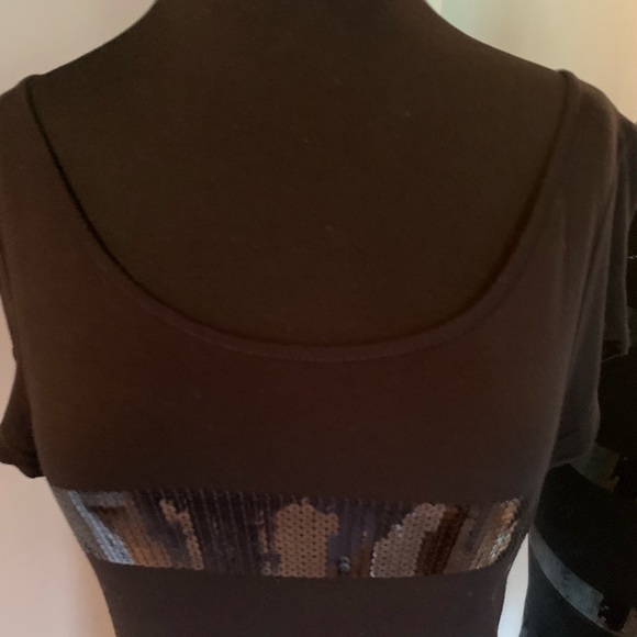 Kische black sequined mini-dress or top - Picture 2 of 5